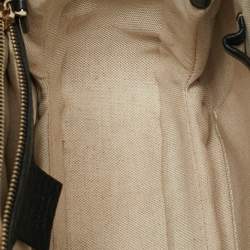 Pre Owned Gucci Black Leather Medium Tassel New Bamboo Top Handle Bag