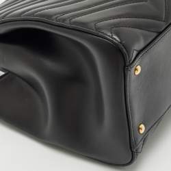 Gucci Black Matelasse Leather Small GG Marmont Tote