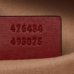 Gucci Red Matelassé Leather GG Marmont Belt Bag