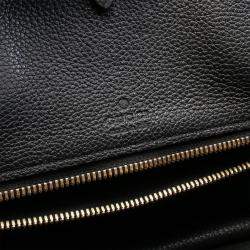 Gucci Black Large Leather Logo Convertible Satchel