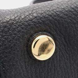 Gucci Black Large Leather Logo Convertible Satchel