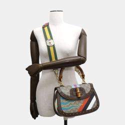 Gucci Multicolor Medium GG Supreme Bamboo 1947 Handbag
