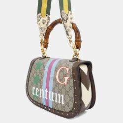 Gucci Multicolor Medium GG Supreme Bamboo 1947 Handbag
