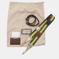 Gucci Multicolor Medium GG Supreme Bamboo 1947 Handbag