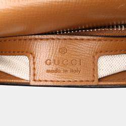 Gucci Brown GG Canvas Asymmetric Horsebit 1955 Shoulder Bag