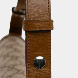 Gucci Brown GG Canvas Asymmetric Horsebit 1955 Shoulder Bag