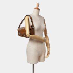 Gucci Brown GG Canvas Asymmetric Horsebit 1955 Shoulder Bag