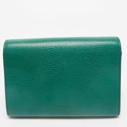 Gucci Green Leather Dionysus Wallet on Chain