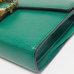 Gucci Green Leather Dionysus Wallet on Chain