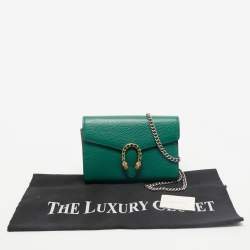 Gucci Green Leather Dionysus Wallet on Chain