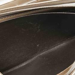 Gucci Metallic Grey GG Imprime Canvas Wallet on Chain