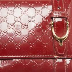 Gucci Red Microguccissima Patent Leather Nice Continental Wallet