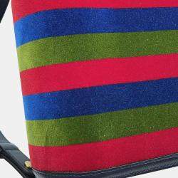 Gucci Multicolor Velour Leather Horsebit 1955 Shoulder Bag