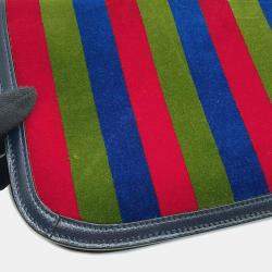 Gucci Multicolor Velour Leather Horsebit 1955 Shoulder Bag