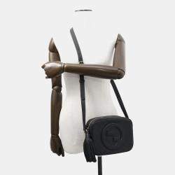 Gucci Black Leather Blondie Shoulder Bag Size Small