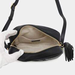 Gucci Black Leather Blondie Shoulder Bag Size Small