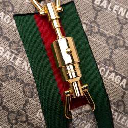 Gucci Balenciaga Brown The Hacker Project Small GG Supreme Web Jackie 1961
