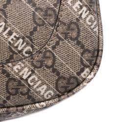 Gucci Balenciaga Brown The Hacker Project Small GG Supreme Web Jackie 1961