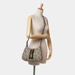 Gucci Balenciaga Brown The Hacker Project Small GG Supreme Web Jackie 1961