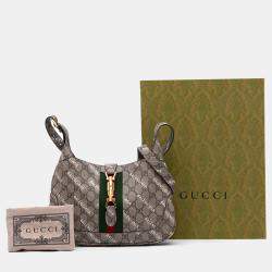 Gucci Balenciaga Brown The Hacker Project Small GG Supreme Web Jackie 1961