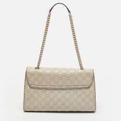 Gucci Off White Guccissima Leather Medium Emily Chain Shoulder Bag