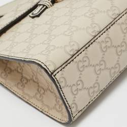 Gucci Off White Guccissima Leather Medium Emily Chain Shoulder Bag