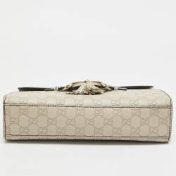 Gucci Off White Guccissima Leather Medium Emily Chain Shoulder Bag