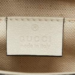 Gucci Off White Guccissima Leather Medium Emily Chain Shoulder Bag
