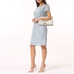 Gucci Off White Guccissima Leather Medium Emily Chain Shoulder Bag
