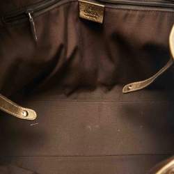 Gucci Bronze/Gold GG Fabric and Leather Princy Tote 