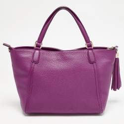 Gucci Fuchsia Pebbled Leather Soho Working Tote