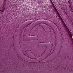 Gucci Fuchsia Pebbled Leather Soho Working Tote