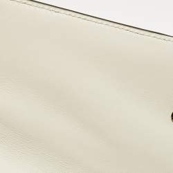 Gucci Black/White Watersnake Leather Small Web Chain Sylvie Shoulder Bag