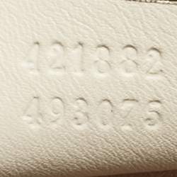 Gucci Black/White Watersnake Leather Small Web Chain Sylvie Shoulder Bag