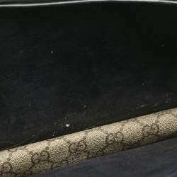 Gucci Black/Beige GG Supreme Canvas and Suede Small Dionysus Shoulder Bag