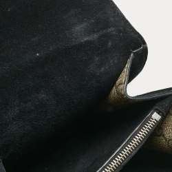 Gucci Black/Beige GG Supreme Canvas and Suede Small Dionysus Shoulder Bag