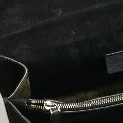 Gucci Black/Beige GG Supreme Canvas and Suede Small Dionysus Shoulder Bag