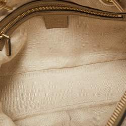 Gucci Metallic Beige Leather Medium Soho Chain Shoulder Bag