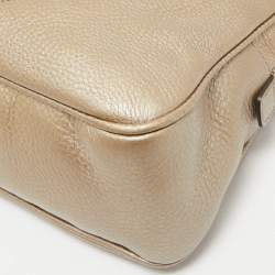 Gucci Metallic Beige Leather Medium Soho Chain Shoulder Bag