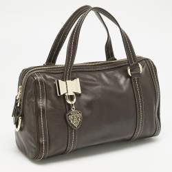 Gucci Choco Brown Leather Duchessa Boston Bag