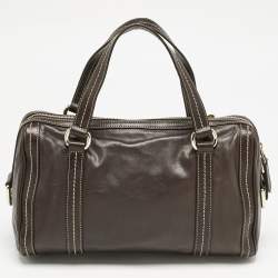Gucci Choco Brown Leather Duchessa Boston Bag