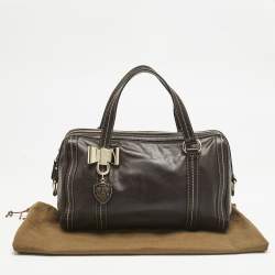 Gucci Choco Brown Leather Duchessa Boston Bag