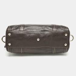 Gucci Choco Brown Leather Duchessa Boston Bag