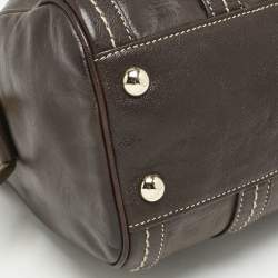 Gucci Choco Brown Leather Duchessa Boston Bag
