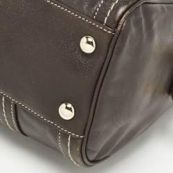 Gucci Choco Brown Leather Duchessa Boston Bag