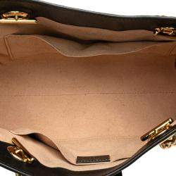 Gucci Brown Small GG Supreme Bee Padlock Tote