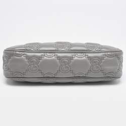 Gucci Grey GG Matelasse Leather Small Shoulder Bag