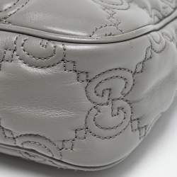 Gucci Grey GG Matelasse Leather Small Shoulder Bag