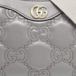 Gucci Grey GG Matelasse Leather Small Shoulder Bag