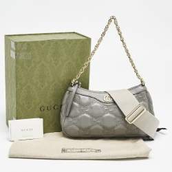 Gucci Grey GG Matelasse Leather Small Shoulder Bag